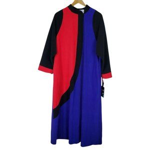 Vintage Vanity Fair Robe Petite Large PL Velour Zip Up Housecoat 80s Retro NEW
